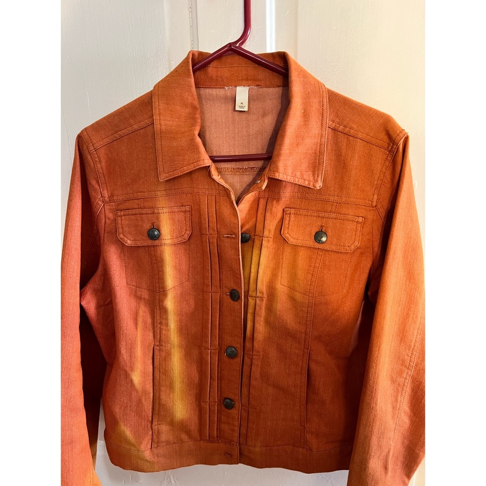 Women's Orange Denim Jacket